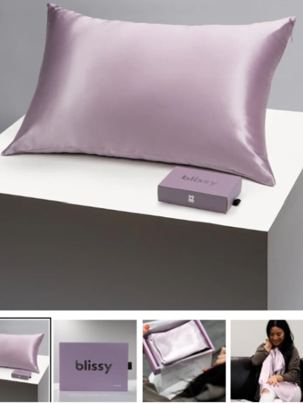 Blissy Lavender 100% Silk Pillowcase - Like New Used Once